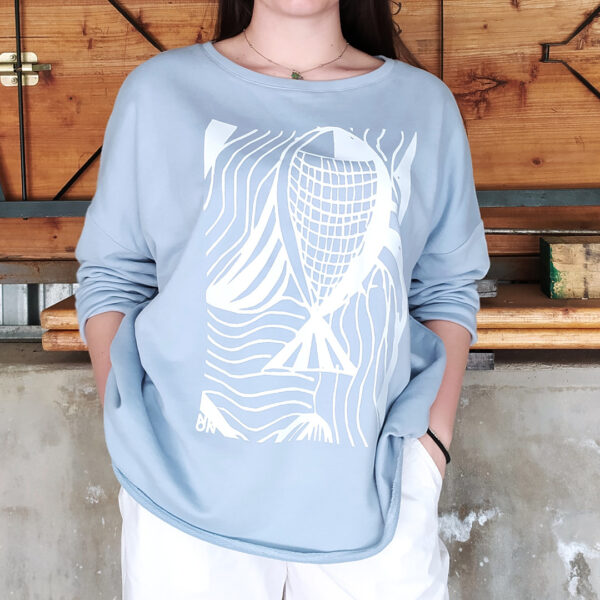 NO ON Felpa Donna – French Terry - Colore celeste - SOLD OUT